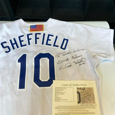 Gary Sheffield Signed Game Used 2001 Los Angeles Dodgers Jersey With JSA COA - Image 1 of 4