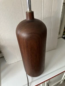 Vintage 1960's Danish Modern Teak Table Lamp Cylinder Type MCM Modernism - Picture 1 of 13