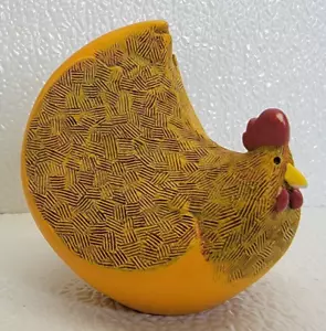 Artforum Farmyard Fun Chicken Hen Speckled Yellow Paper Weight Figurine - Picture 1 of 12
