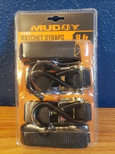 Muddy Treestand Ratchet Strap 2pack - Gear, Fourwheeler Tie Down, Hunting - Picture 1 of 3
