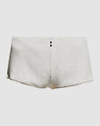 $75 Andine Women&#39;s Ivory Antonella Sleepwear Knit USA Lace-Hem Shorts Size S