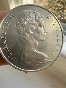 1970 GIBRALTAR 1 CROWN UNCIRCULATED COPPER NICKEL COIN-38.5MM-KM4-MINTAGE=45,000 - Picture 1 of 10