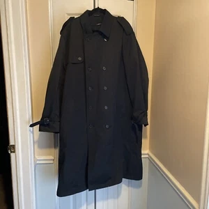 Schwarz Silber Wolke Trenchcoat mit Thermolite Futter Herren 56R TOP - Bild 1 von 22