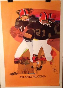 ORIGINAL Vintage NFL Atlanta Falcons 1968 NFL Collector Series Football Poster - Picture 1 of 6