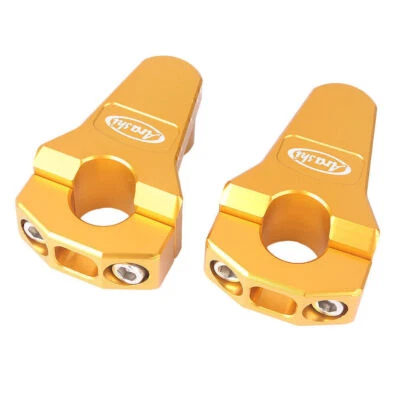 7/8" CNC HandleBar Mount Clamp Riser for Honda Yamaha Suzuki Kawasaki BMW Gold - image 1 of 4