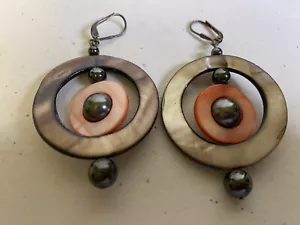 Sterling Silber Abalone Muschel Ohrringe - Bild 1 von 8