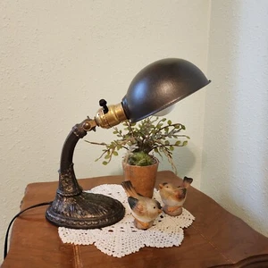 1930’s Vintage Miller Table or Desk Lamp with Ornate Base - Picture 1 of 10