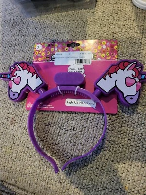 Emojination Light Up Unicorn Headband Kids Girls Unisex Fashion Accessory NEW - Image 1 of 2