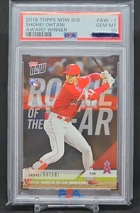 2018 Topps Now Shohei Ohtani #AW-1 Rookie of the Year Award Winner RC PSA 10 - Picture 1 of 2