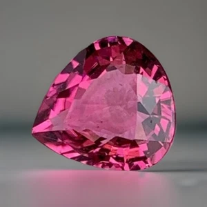 Piedra preciosa suelta de turmalina rubelita corte pera de 1,90 quilates - limpia para ojos, origen africano - Imagen 1 de 14