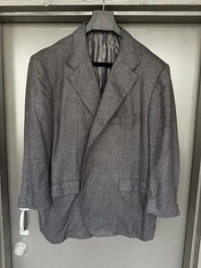 Kiton Napoli Charcoal Gray 100% Cashmere Birdseye Sportcoat 58US 68EU Italy - Picture 1 of 15