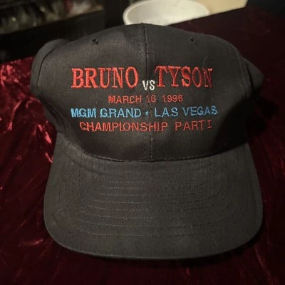 Chapéu de boxe vintage Bruno Vs Tyson 16 de março de 1998 preto Snapback  - Imagem 1 de 4