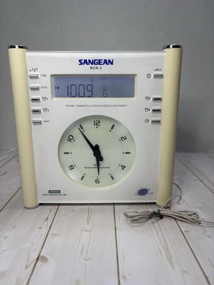 Sangean RCR-3 AM/FM Atomic Digital/Analog Clock Radio (White), One Size - Image 1 of 4