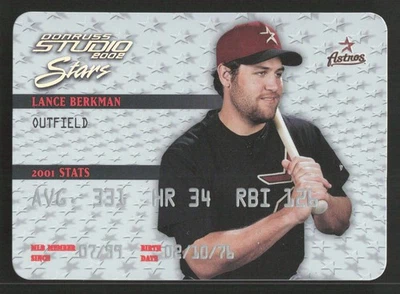 2002 Donruss Studio Lance Berkman Stars #SS-32 Card - Image 1 of 2