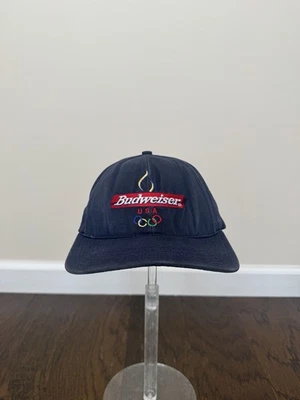 Vintage Budweiser USA Olympics Snapback Hat Cap 80s 90s Made in USA Beer Promo - Image 1 of 4