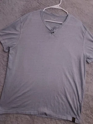 Lucky Brand Shirt Mens Extra Large Venice Burnout Blue Lightweight Henley Beach - Image 1 of 4