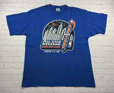 Vintage 1998 NBA All-Star Weekend New York Starter Basketball T-Shirt - Sz XL - Image 1 of 4