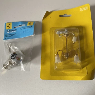 Lámpara y luces de techo de porcelana para casa de muñecas escala 12 Foto 1 de 4