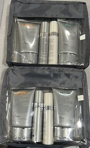 2 SKINMEDICA SKIN&EYE CARE: TRAVEL, BRIGHTENEING CLEANSER & PROTECTION GREY CASE