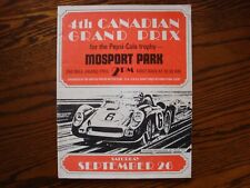 1964 4th Canadian Grand Prix, Mosport Park Program