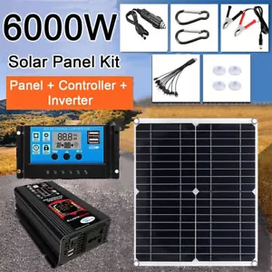 Kit completo de paneles solares de 6000 W generador de energía solar 100A controlador hogar 110V - Imagen 1 de 12