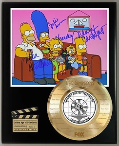 SIMPSONS LIMITED EDITION SIGNATURE & LASER ETCHED TV SERIES DISPLAY - Picture 1 of 6