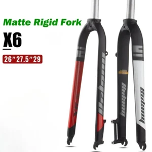26/27.5/29 Inch Mountain Bicycle Rigid Fork Straight Tube Light Matt Bike Forks - Picture 1 of 32