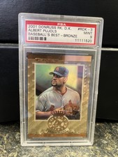 Albert Pujols RC 2001 Donruss Diamond Kings Baseball's Best Bronze #/999 PSA 9