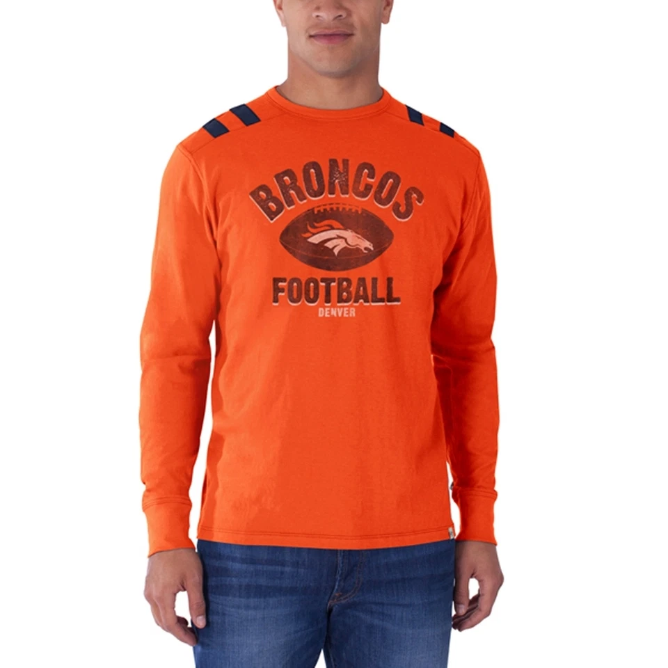 Denver Broncos - Camiseta de manga larga premium con logotipo de fútbol americano Bruiser para hombre adulto Foto 1 de 1