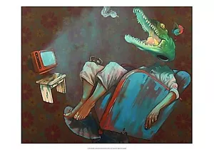 STAMPA ARTISTICA UMORISMO SELVATICO Bezt alta e pigra - Foto 1 di 1