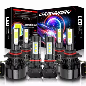 For Toyota 4Runner 2003-2005 6X Combo 9005 9006 LED Headlight & Fog Light Bulbs - Picture 1 of 12