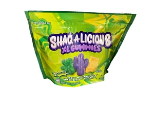 Shaq-A-Licious XL Sour Gummies Green Watermelon, Mixed Berry & Pineapple 11.8 oz - Picture 1 of 1