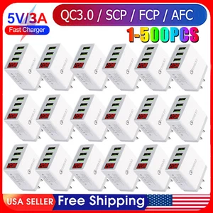 3 Port Fast Quick QC 3.0 USB Hub Wall Charger Power Charge Adapter US Plug LOT - Picture 1 of 11