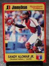 1991 Jimmy Dean Signature Edition Sandy Alomar Jr Rookie Card #8 Indians