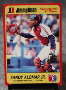 1991 Jimmy Dean Signature Edition Sandy Alomar Jr Rookie Card #8 Indians
