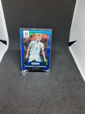 2016 Panini Prizm UEFA Euro Blue Prizm /249 Norbert Gyomber #137 Rookie RC - Image 1 of 2