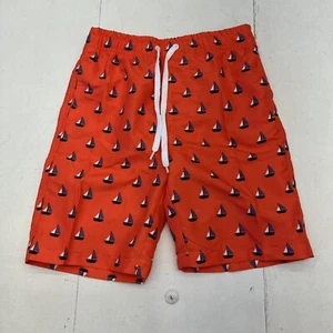 Rolimaka Red Sailboat Print Swim Trunks Boys Size 8 NEW - Picture 1 of 6