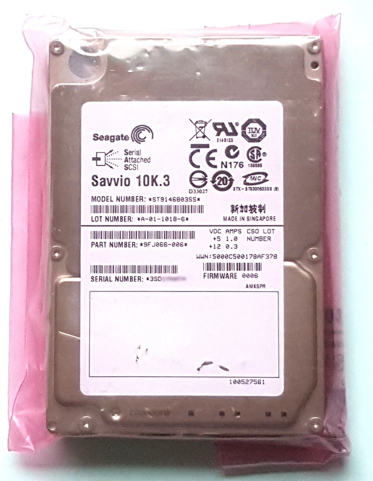 146 GB SAS Seagate Savvio 10K.3 ST9146803SS 10000rpm 16MB HDD 2.5 " Hard Drive - Image 1 of 1
