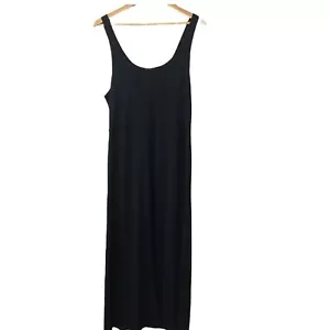 PETITE SOPHISTICATE sz Large Petite Long Dress Jumper Stretchy Pocket Black - Picture 1 of 8