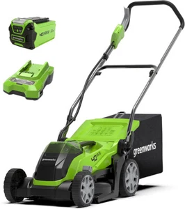 Cortacésped a batería 40V 35cm Greenworks G40LM35K2 con batería de 2Ah y cargador - Imagen 1 de 10