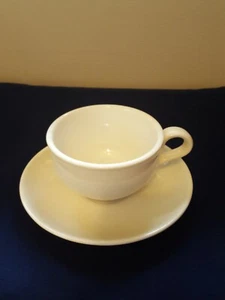 Taza/Platillo RUSSEL WRIGHT Vintage Mediados de Siglo Moderno Iroquesa Blanco Informal China - Imagen 1 de 10