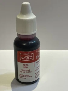 Stampin Up Echt Rot Klassisch Tinte Nachfüller Reinker 0,5 Oz. VOLL - Bild 1 von 2