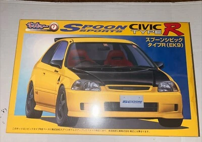 Fujimi Model Kit Honda Civic Type R Spoon 1/24 Ek-9 2000 Original Release - Image 1 of 4