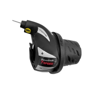 COMANDO CAMBIO DESTRO SHIMANO REVOSHIFT 7 V NERO ARGENTO BICICLETTA FRIZIONE - Foto 1 di 3