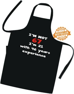 67th Birthday Gift / Full Length Apron / High Quality / Cook / Chef / BBQ / Xmas - Picture 1 of 12