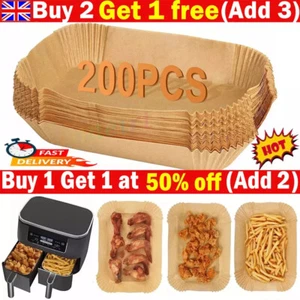 200PC Air Fryer Liner Disposable Paper Liner Non Stick Parchment for Ninja Dual - Picture 1 of 29