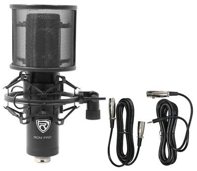 Rockville RCM PRO Studio/Recording Podcast Podcasting Condenser Microphone Mic - Image 1 of 4
