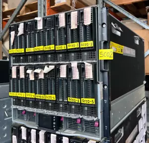 HP BladeSystem C7000 Enclosure | 16x BL460c G8 (Xeon E5-2680 v2/95 v2/37 v2/50) - Picture 1 of 6