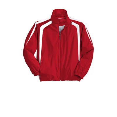 Chaqueta cortavientos raglán bloque de color cremallera completa Sport Tek para hombre XS-6XL NUEVA JST60 Foto 1 de 2