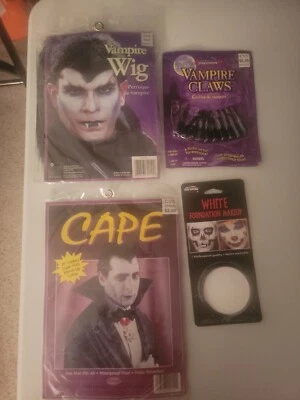 Disfraz/capa/peluca/garras y maquillaje/NUEVO/Sellado FUN WORLD VAMPIRE  Foto 1 de 4